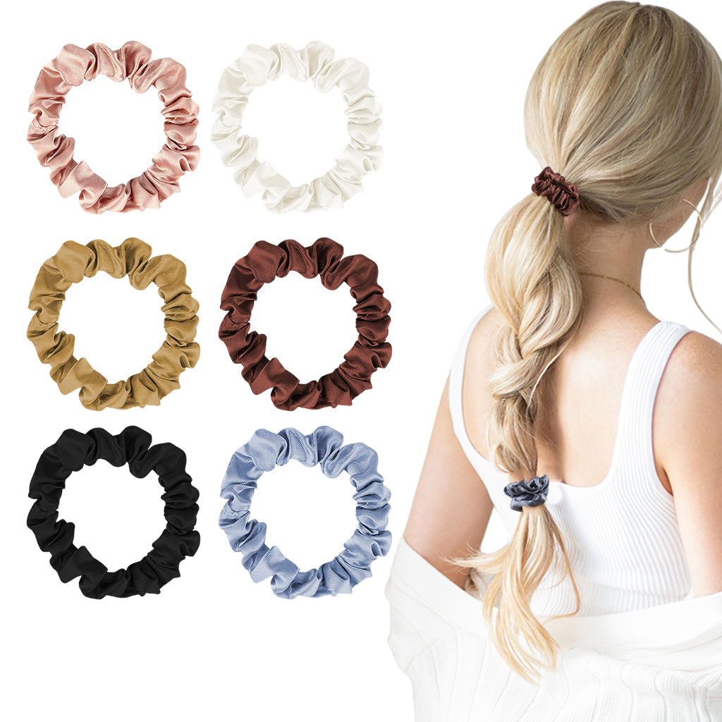MAYCREATE Satin Hair Scrunchies 6-Colors Girls Women Elastic Hair Scrunchies Hair Ties Fashion Hair Accessories Gift for Girls MAYCREATE Satin Hair Scrunchies 6-Colors Girls Women Elastic Hair Scrunchies Hair Ties Fashion Hair Accessories Gift for Girls